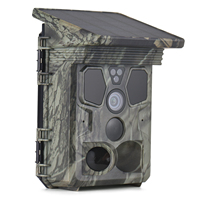 4K 50MP Solar Trail Camera 120° Detection Angle Game Camera Night Vision IP65 Waterproof Hunting Camera for Wildlife Monitoring