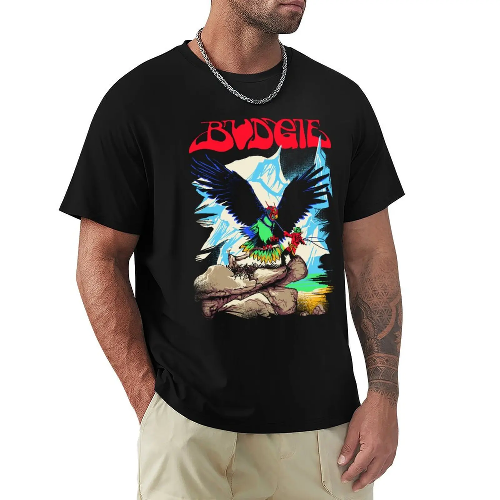 

Budgie Never T-Shirt summer shirt graphic shirts men t shirts high quality