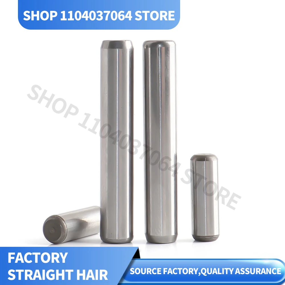 VCN611 Dowel Pin SUJ2 Locating Pin Hardness:58HRC Solid Cylindrical Positioning Dowel Diameter: 1.5/2/2.5/3/4/5/6mm