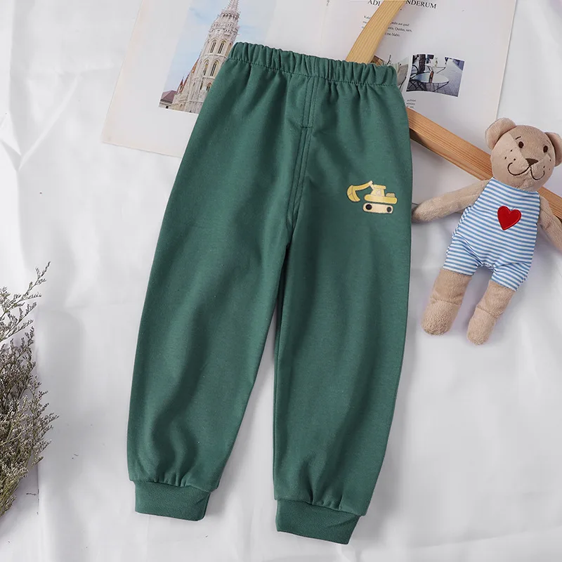 子供用の柔らかい綿のロングパンツ,1〜5歳の赤ちゃん用のレギンス,幼児用のパンツ,漫画,暖かい,男の子,女の子,子供用,秋