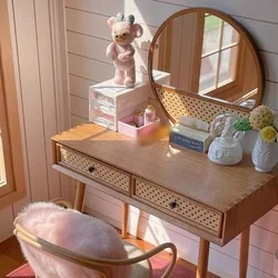 1:6 Doll House Mini Model Furniture Accessories Solid Wood Glass Mirror Bjd Ob11 Gsc Blyth Soldier Lol Miniatures Photo Props
