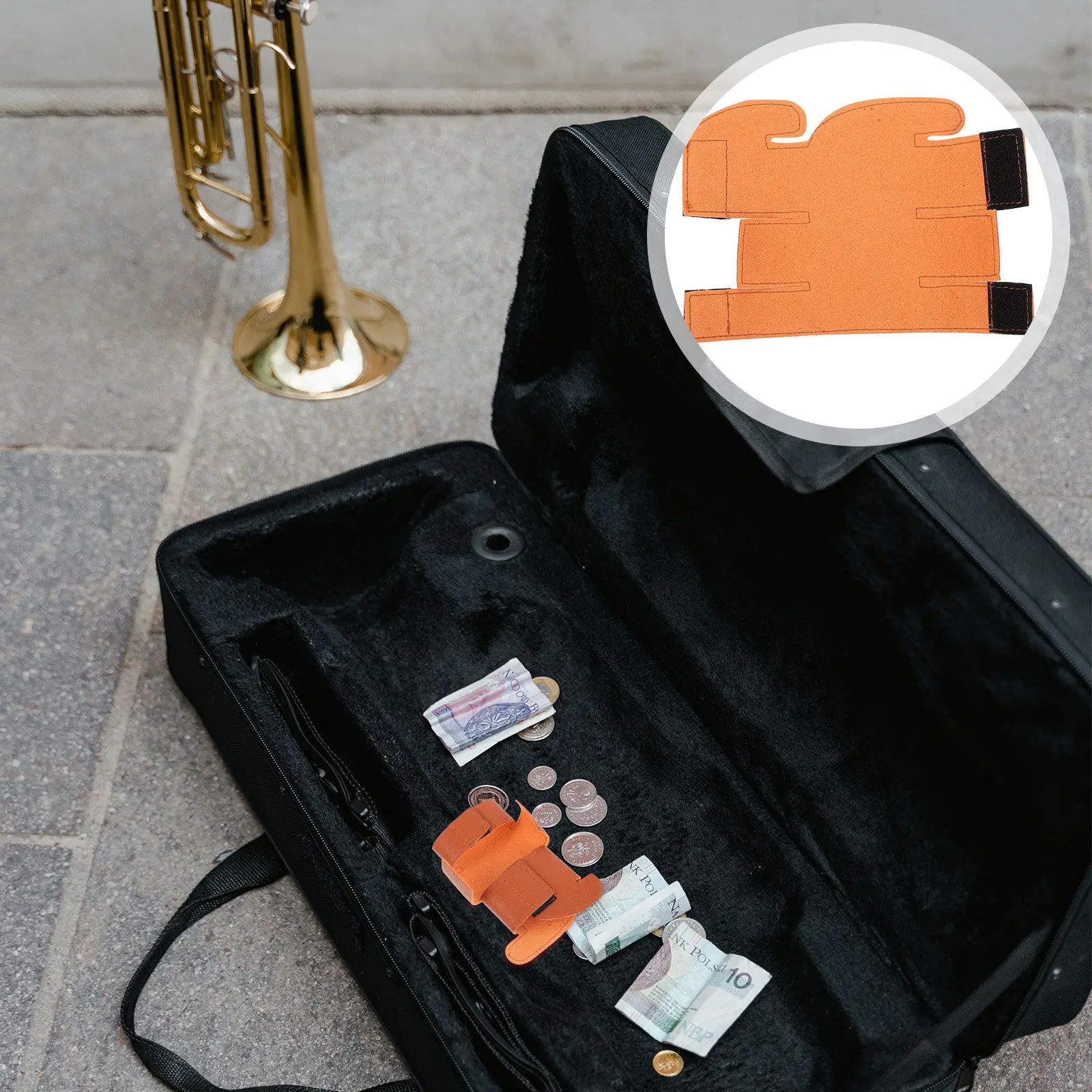 

1Pcs Synthetic Trumpet Protective Cover Case Light Brown for Piston Guard Trumpet Guard Musical Instrument