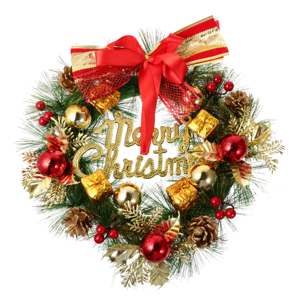 

Christmas Wreath Ornament Xmas Garland Festive Decoration Door Lintel Plastic Decorations
