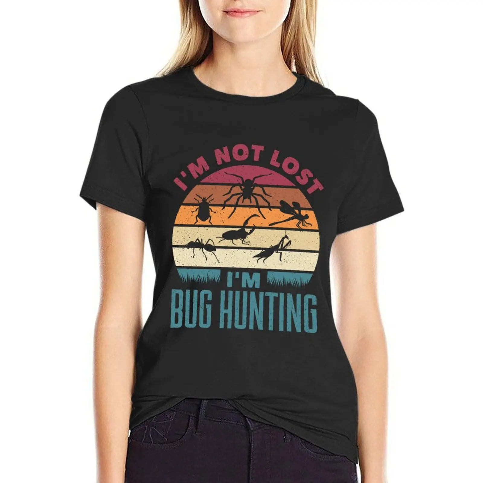 

Entomology Entomologist Insects Im Not Lost Im Bug Hunting T-Shirt heavyweights funny cute t-shirts for Women