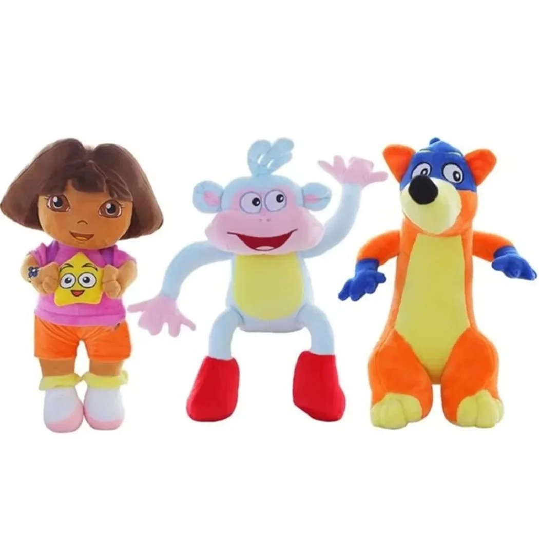 Gran oferta, botas de mono Love Adventure of Dora auténticas de 25cm, juguetes de peluche Swiper, muñecos de Anime suaves rellenos para niños, regalos de cumpleaños