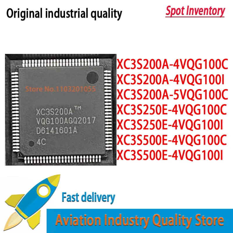 1PCS/LOT  XC3S200A-4VQG100C XC3S200A-4VQG100I XC3S200A-5VQG100C XC3S250E-4VQG100C 4VQG100I XC3S500E-4VQG100C 4VQG100I QFP