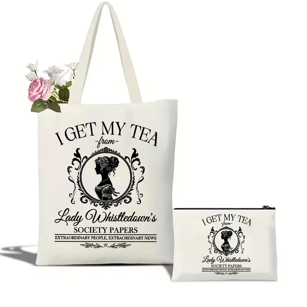 

Large Capacity Shopping Bags Lady Whistledown Tote Bag Female Shoulder Handbag Girl Handbags SOCIETY PAPERS Tote