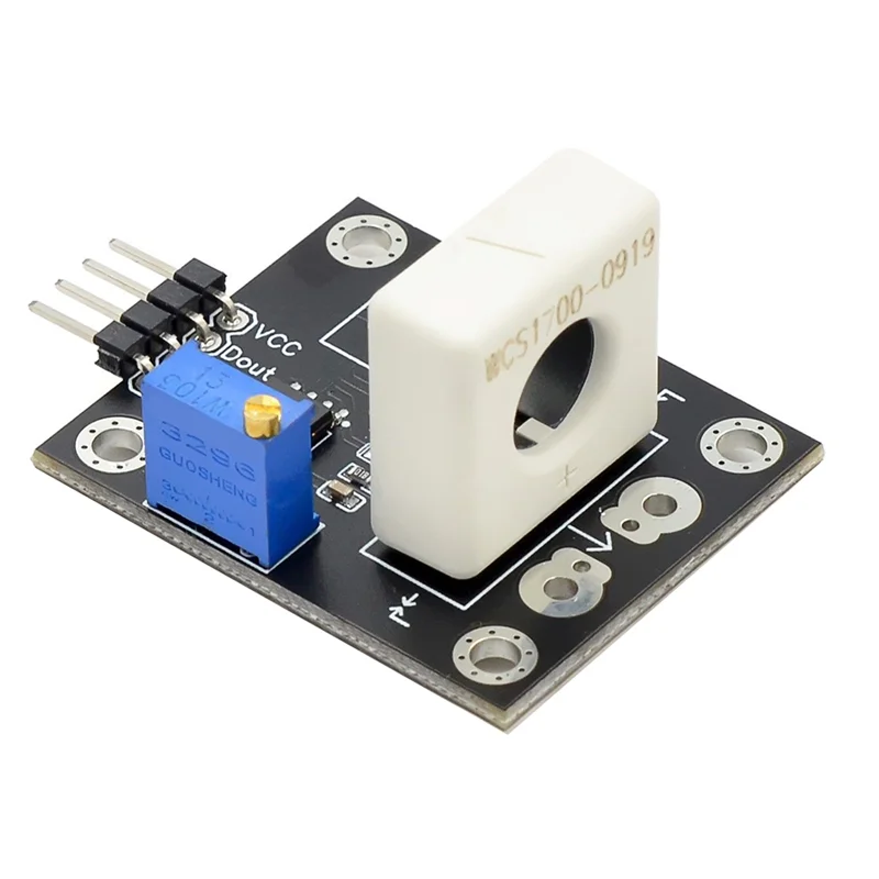 A98T Adjustable Hall Current Sensor, DC Protection Module, 3-5V For 35A, 70A, & 100A Short Detection