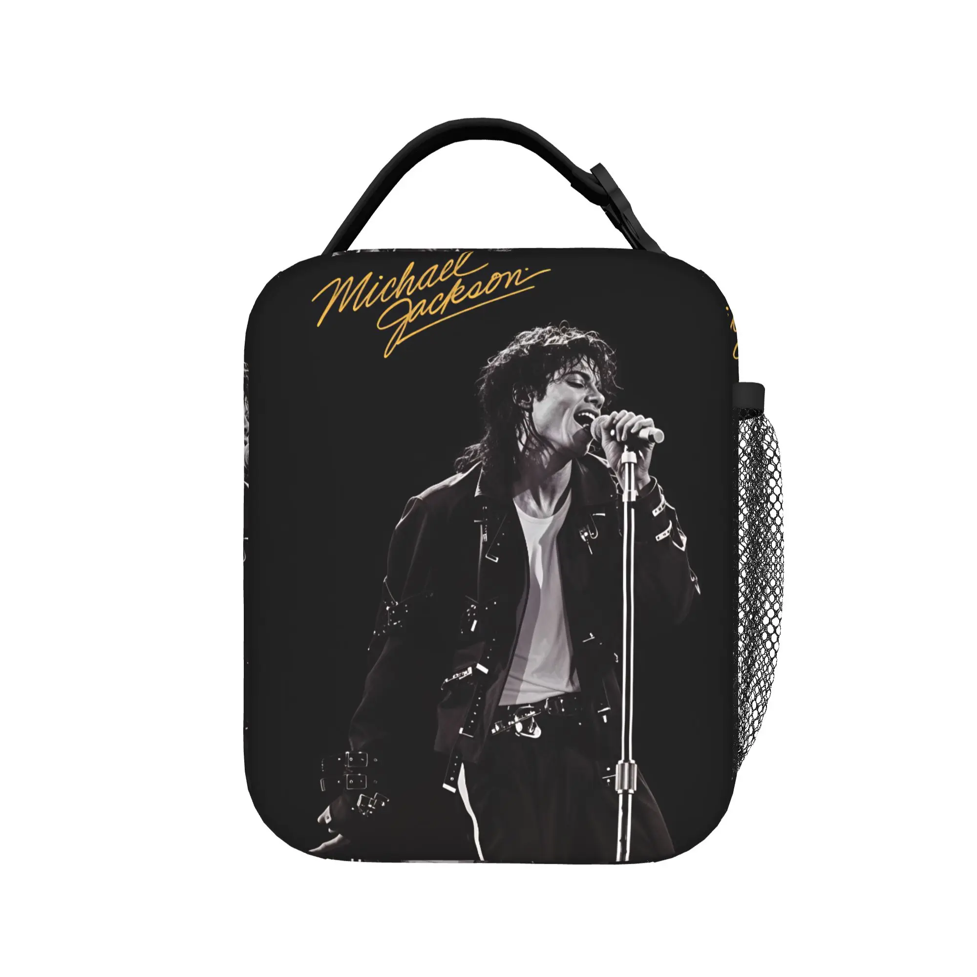 Michael Jackson Lunch Bag  Cute Lunch Box Outdoor Picnic Portable Thermal Tote Handbags For Women Oxford Custom Cooler Bag