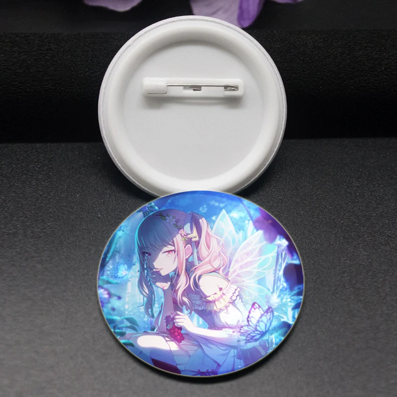 32/44/58mm anime akiyama mizuki emblemas projeto sekai broche arte criativa pinos para mochila decoração fãs coleção presente acessório