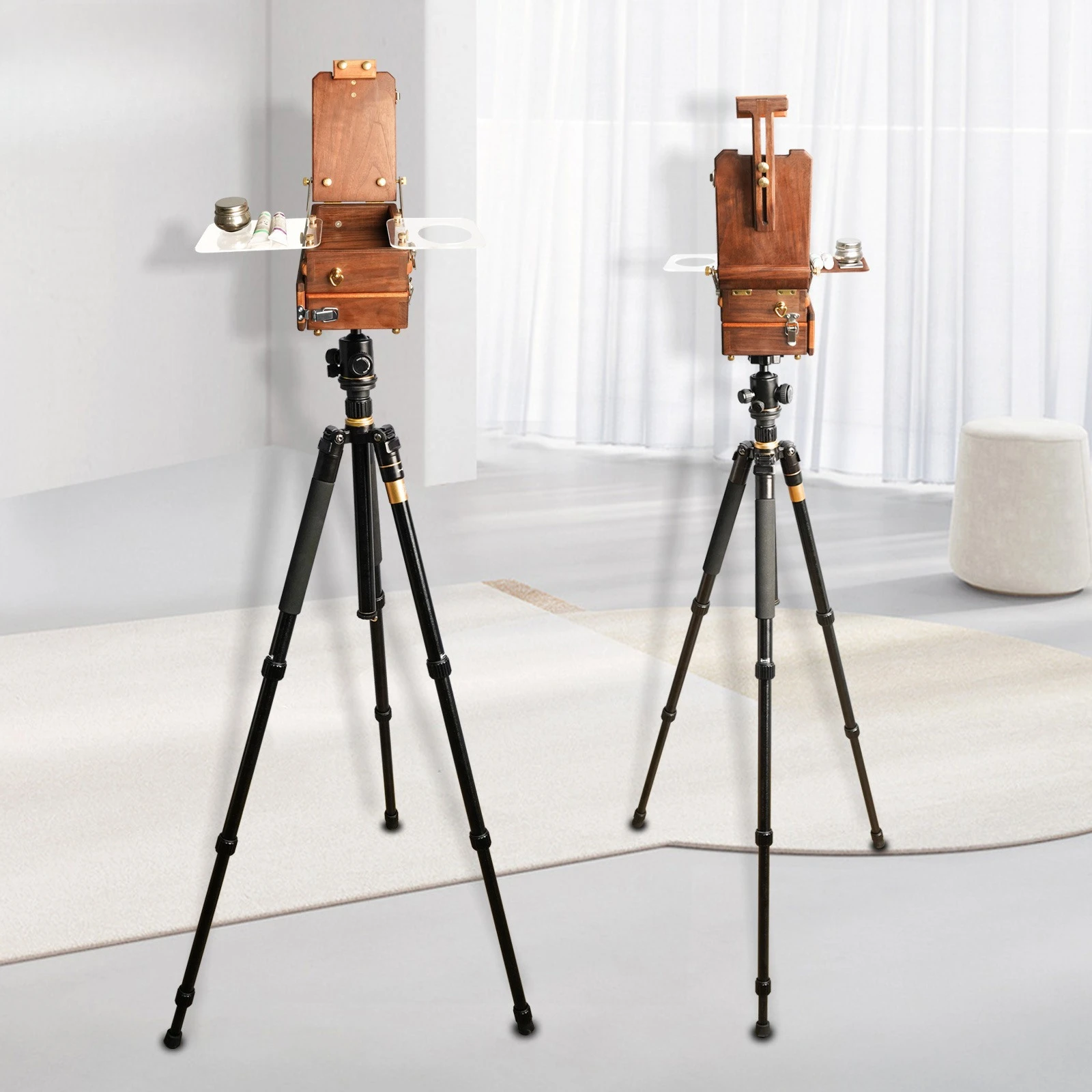 Multifunctional Watercolor Box Art Sketching Portable Retractable Tripod Foldable Detachable Picture Box