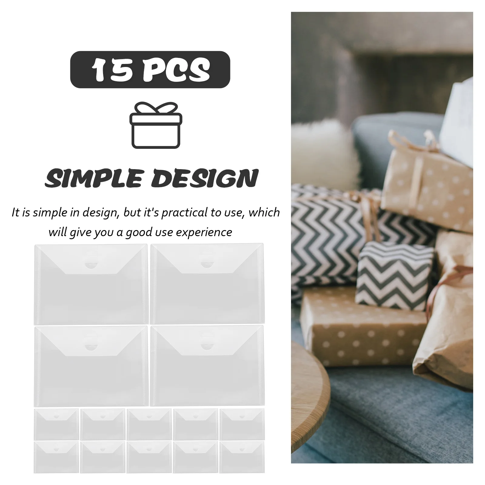 

15Pcs Stencil Storage Bags Card Holders Templates Pouches Postcard Organizer for Document Scrapbooking