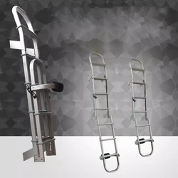 2450mm Aluminum Multi-Use Heavy Duty Outdoor Mounted Ladder Exterior Folding Step for Caravan Motorhome Van RV Folding Ladder