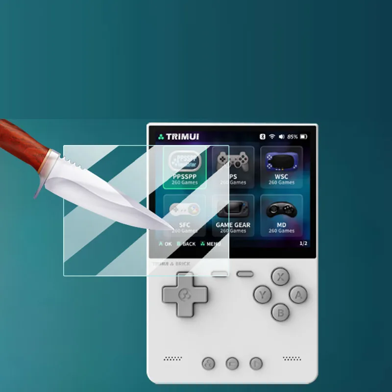 Hard Tempered Glass Protective Film Screen Protector Cover For Miyoo Flip V2 Portable Retro Handheld Game Console Accessories