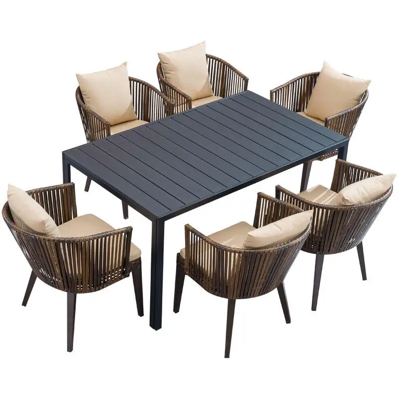 

Outdoor Tables And Chairs Set Waterproof Rattan Woven Combination For Courtyard Balcony Garden Leisure