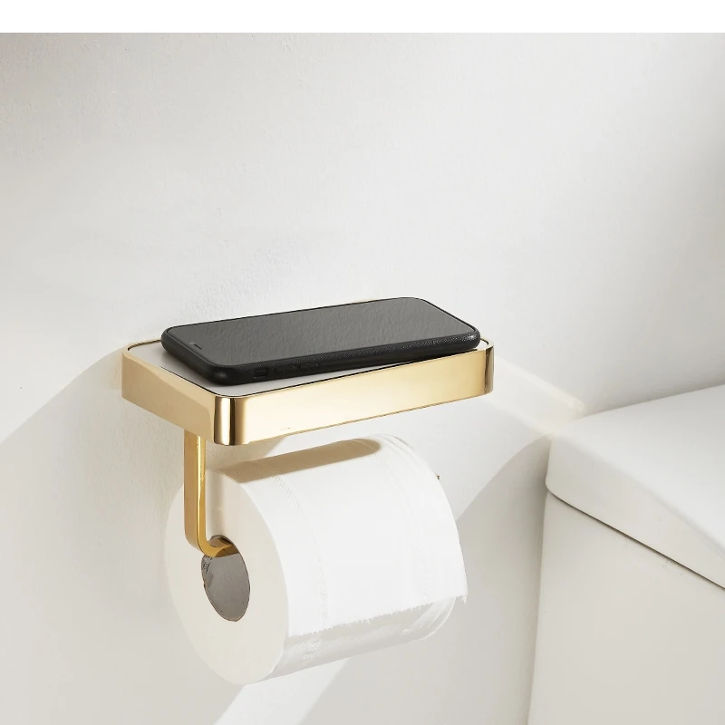 حامل الأنسجة المعدنية بلاطة الصخور منشفة ورقية تخزين الرف رفوف المنزل الحائط المرحاض حامل رفوف الحمام