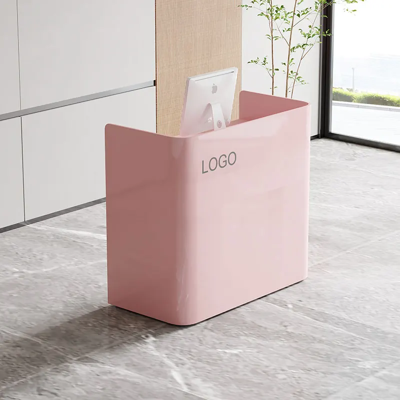 

Simple Modern Hair Salon Reception Desk Counter Decorations Office Beauty Reception Desks Luxury Cashier Commercial Furniture