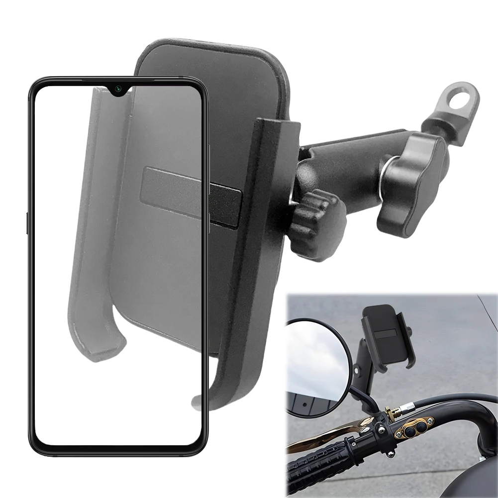 

Moto Bicycle Rearview Mirror Bracket Aluminum Alloy Cell Phone Stand Motorcycle Rearview Mirror Cell Phone Holder