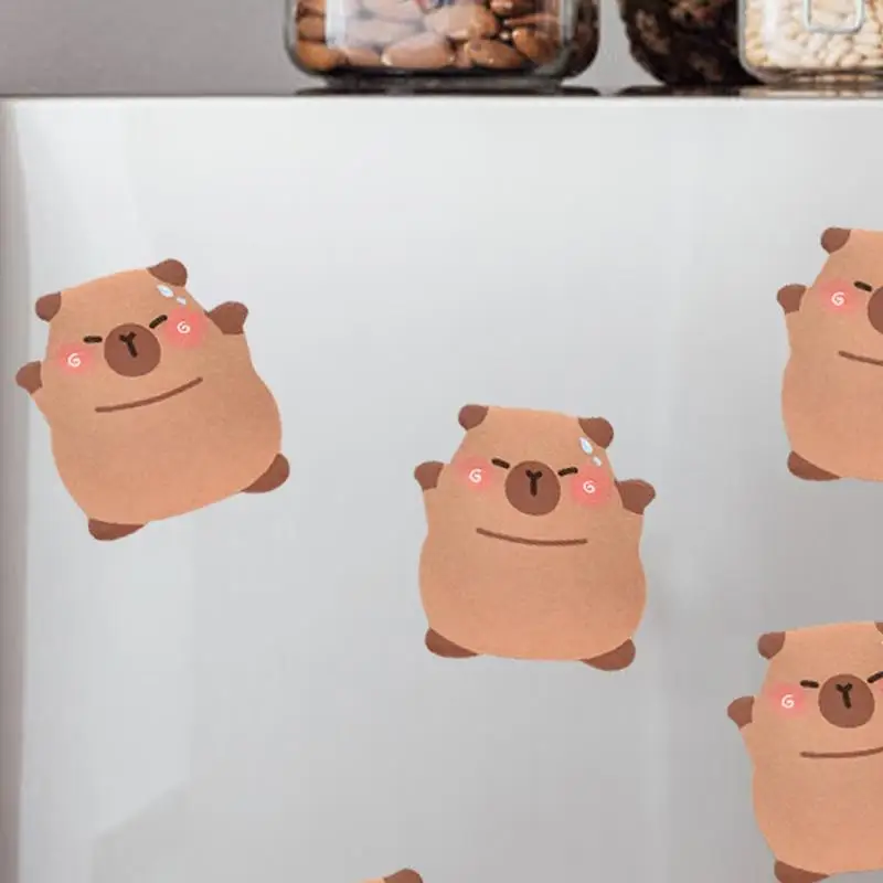 Notas adhesivas de capibara de dibujos animados para estudiantes, bonito Bloc de notas autoadhesivo, notas de mensaje de Capibala, notas adhesivas N veces