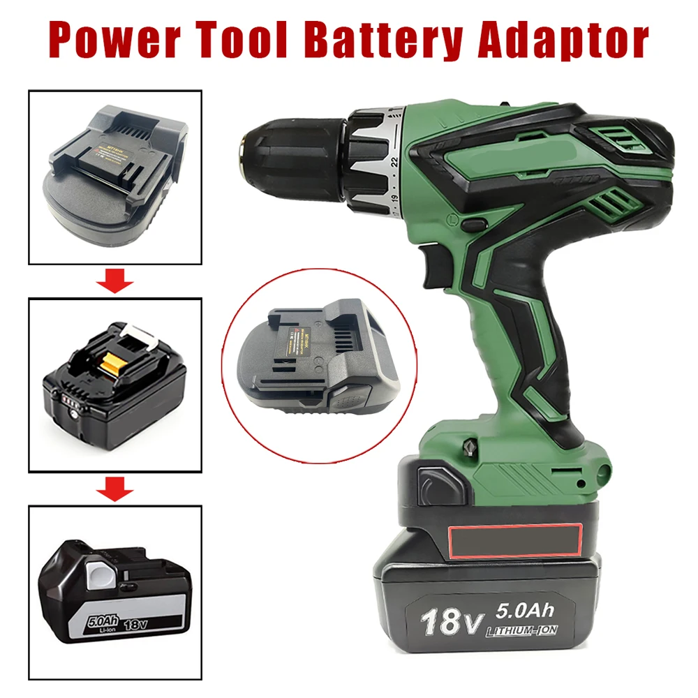 For Makita Convert To for Hitachi/Hikoki 18V Li-ion Batttery Power Tool Battery Adapter Converter MT18HK BL1840 BSL1850 BL1860B