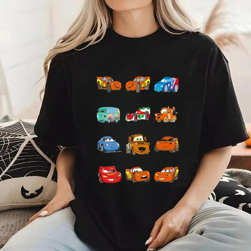 

Disney Parent-child Clothing Cars McQueen Car Boys and Girls T-shirt High Quality Casual and Comfortable Couple T-shirt