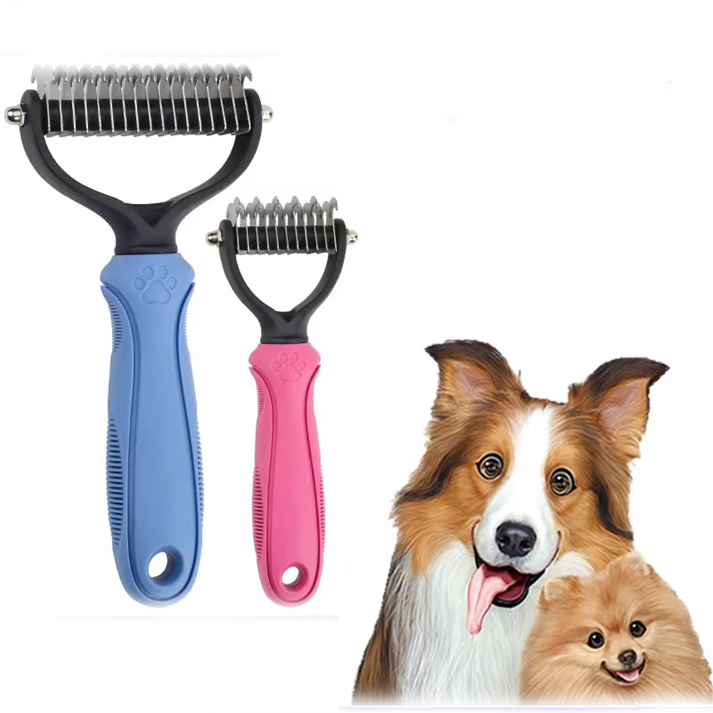 Professional Pet Deshedding Brush Dog Hair Remover Pet Fur Knot Cutter Puppy Cat Comb Brushes Dogs Grooming Shedding Supplies