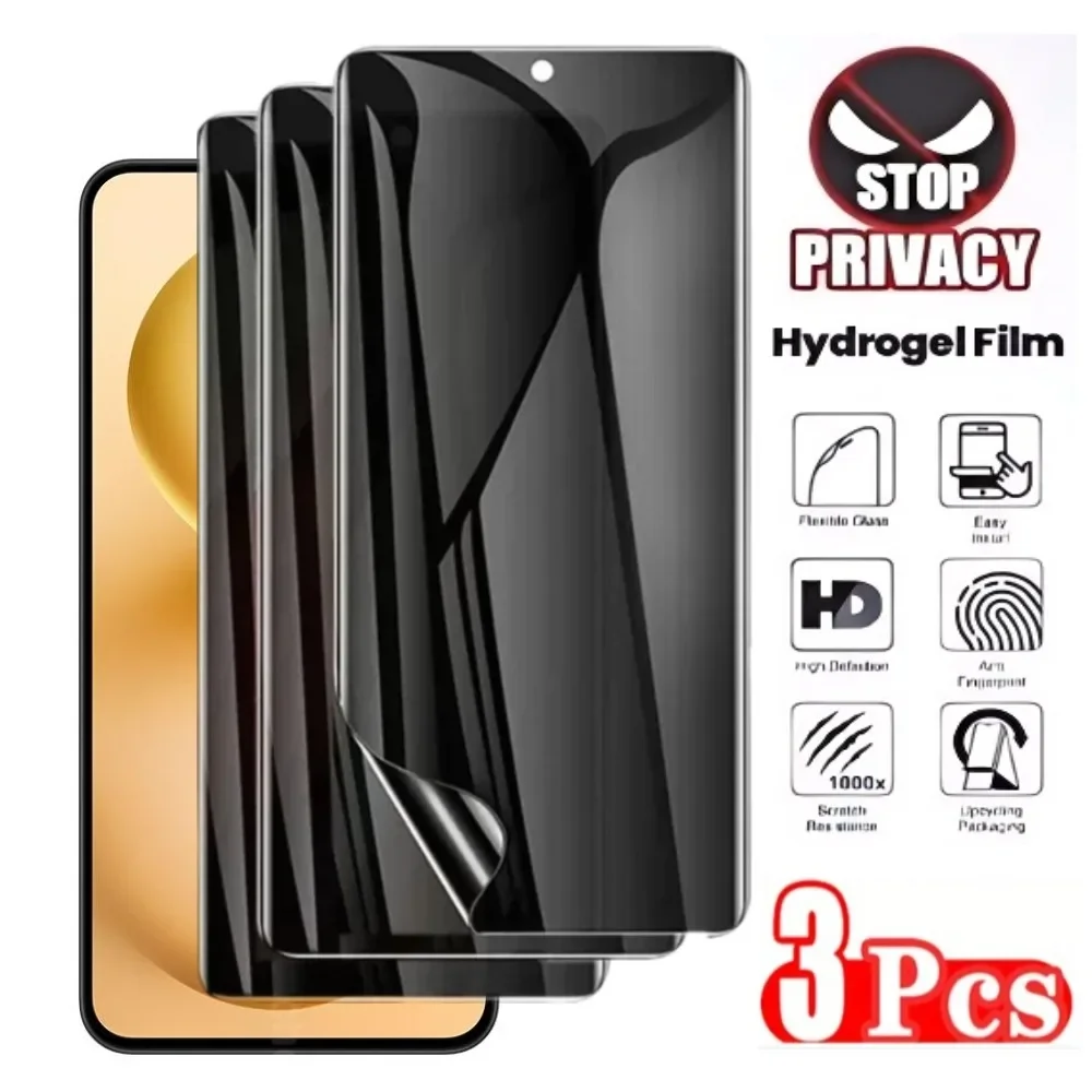 3 Stück Anti-Spionage-Hydrogel-Folie für Samsung Galaxy S25 S24 S23 Ultra S20 S22 S21 Plus S24 FE Note 10 20 Full Cover Displayschutzfolie
