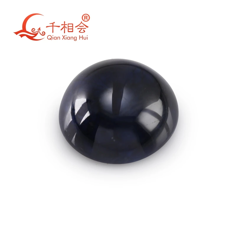 8.73ct Natural Blue Sapphire round Shape flat back Cabochon Opaque Loose Gemstone GRC Certified Jewelry Decoration Gift