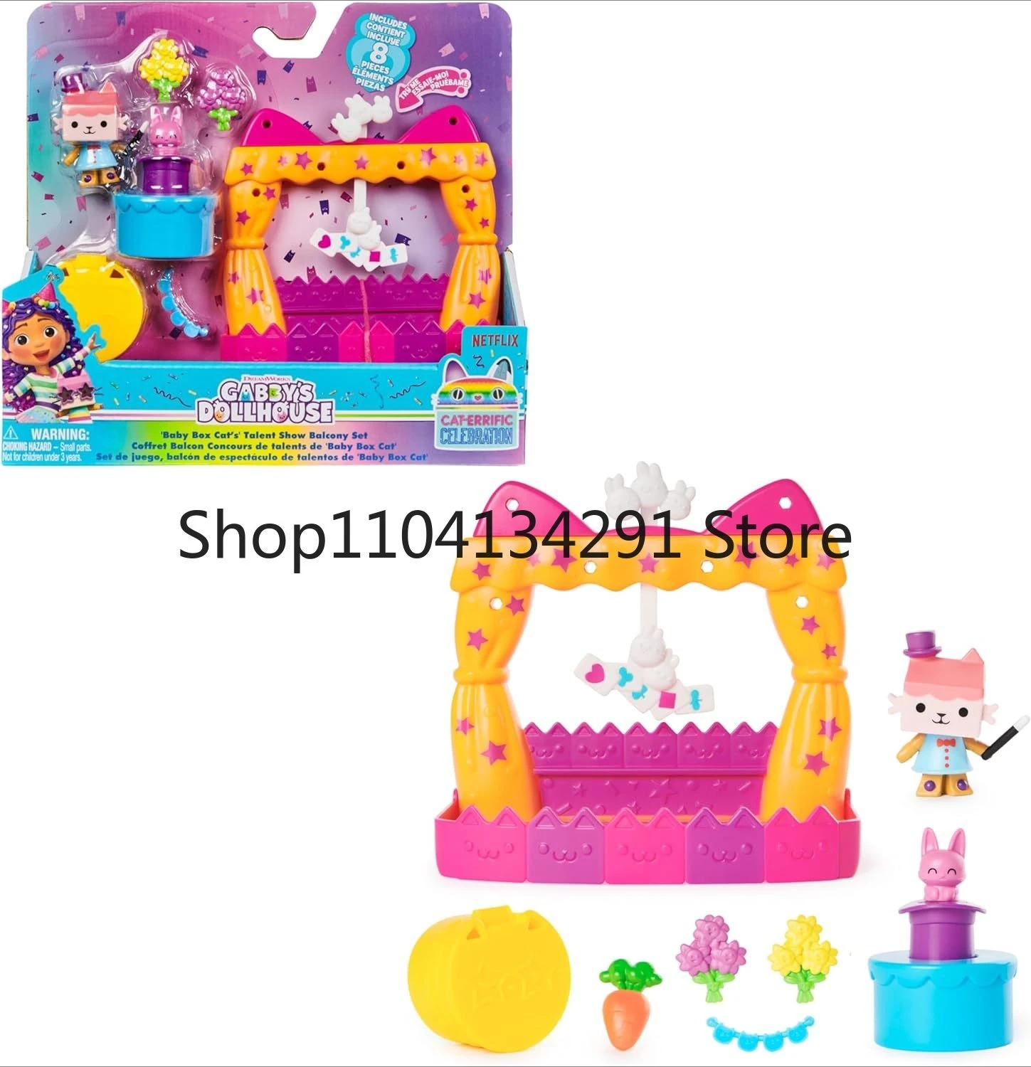Casa de muñecas Gabby Original, Mini escena, pastel, gato, Doraemon, niña, juego de simulación, juguete para niños, caja ciega, regalo de cumpleaños coleccionable