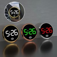 Auto Ornament Touch-Activated Car Dashboard Clock Mini Novelty Digital Clock LED Time Display Simple LED Electronic Watch Travel