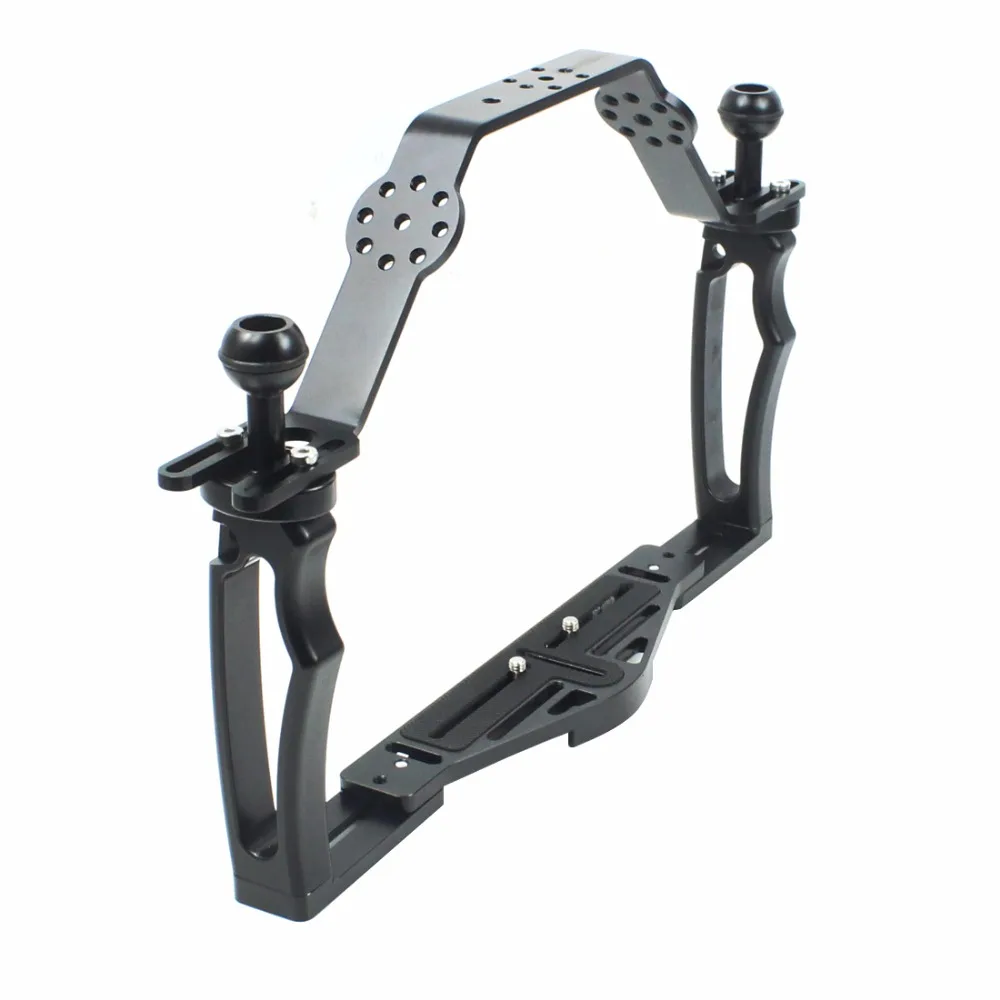 Tauchen DSLR Kamera käfig Dual Handheld Tray Halterung Buttery Clip Kohle faser Verlängerung sarm schwimmende Stativ halterung für Gopro 13 – Detail 7