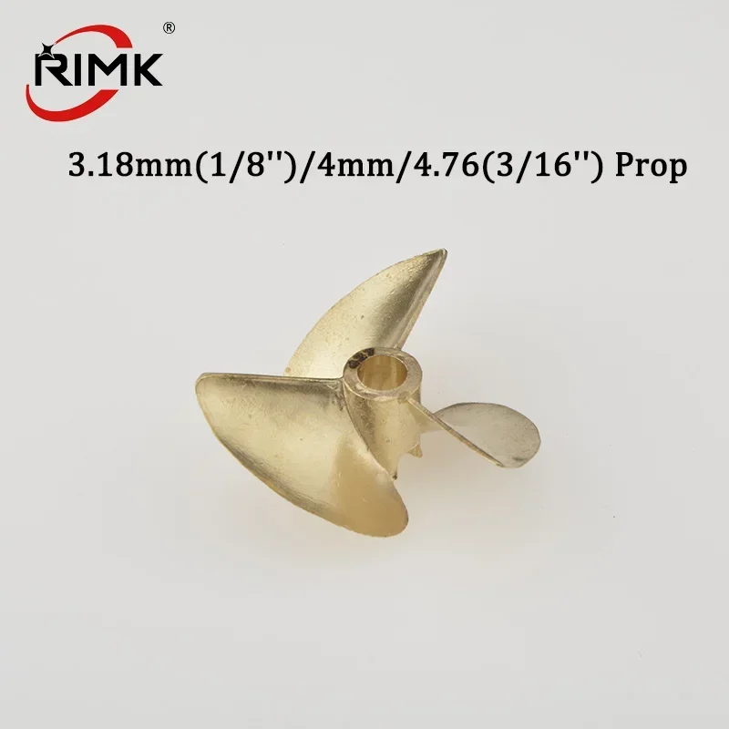 RC-Boot 3-Blatt-Propeller Kupferpropeller OD36mm/37mm für 3,18mm(1/8'')/4mm/4,76(3/16'') Propellerwelle Bootsschraube