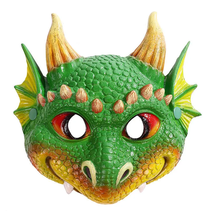 

Dinosaur Whole Face Masquerade Mask Masquerade Cartoon Adult Carnival Halloween Festival Party Prom Kid Creative Stage Tool New