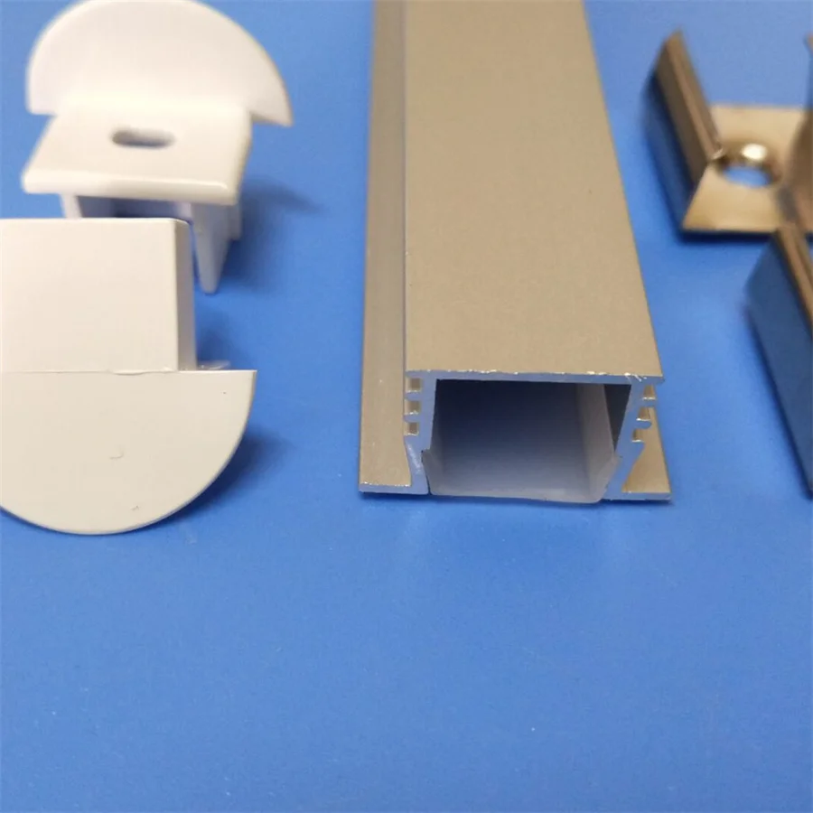 2 M/pcs Led Profile Bracket Tersembunyi Installation Led Strip Aluminium Profile Channel Hitam atau Silver Color