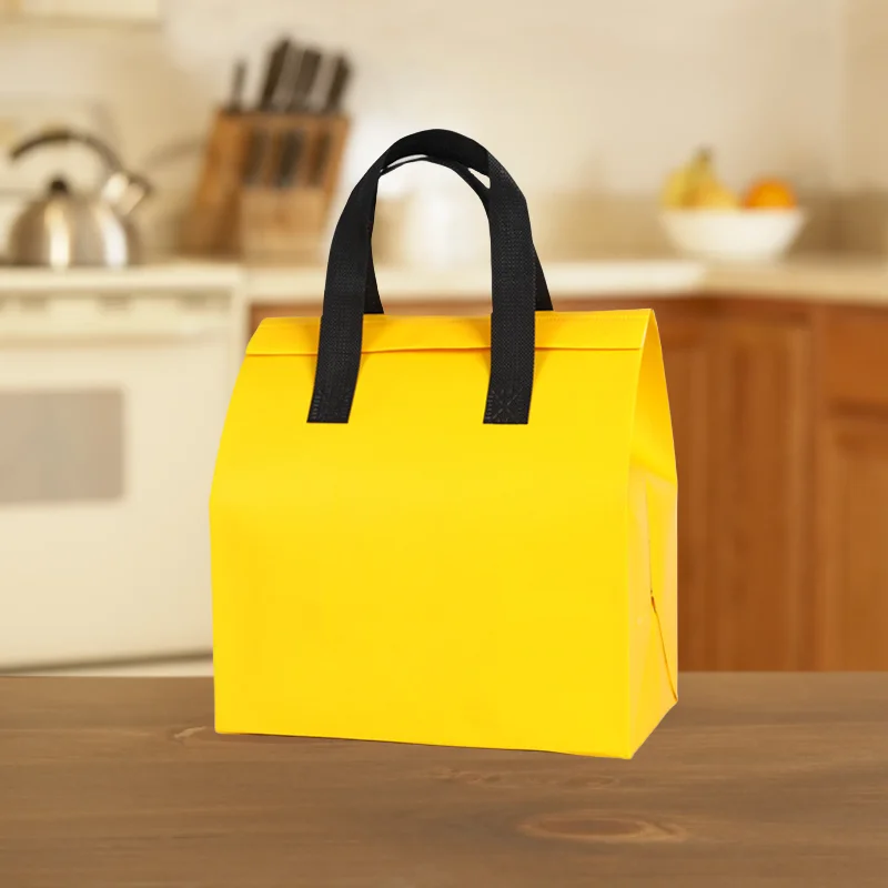 10/25pcs nonwoven bags takeaway bags custom logo lunch bags food packaging bags keep warm and keep cold takeout tote bags