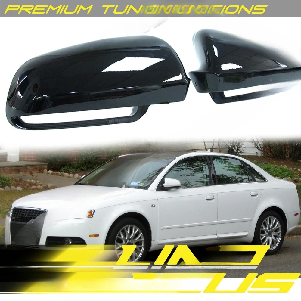 

2x Painted Gloss Black Mirror Cover Caps for AUDI A4 S4 RS4 B6 B7 Coupe Cabrio United States