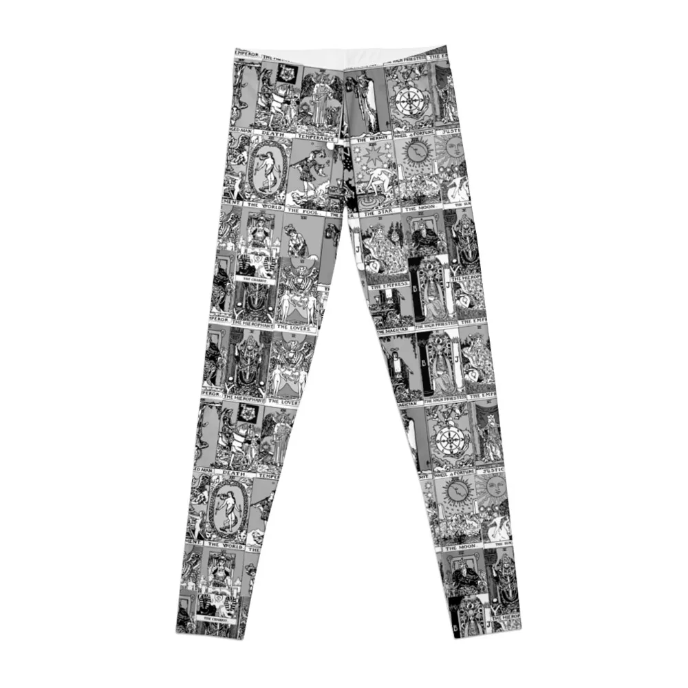 

Grey Tarot Print - Major Arcana Leggings Women's gym Sports pants woman Women sports Womens Leggings