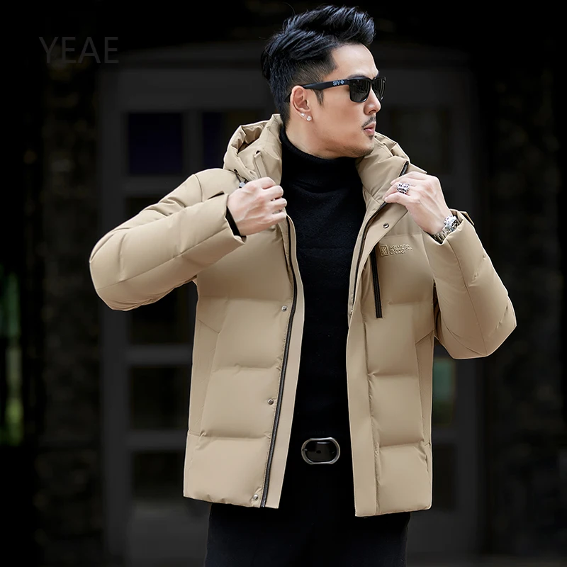 

YEAE Men's Lightweight Down Jacket Duck Down Padding Designer Clothes Men Padded 2024 Winter Jacket for Men New in Coats Down