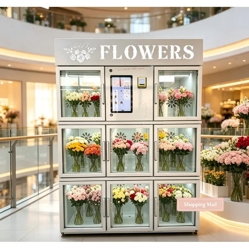 Wholesale Custom Logo Fresh Flower Bouquet Vending Machine for Retail Business