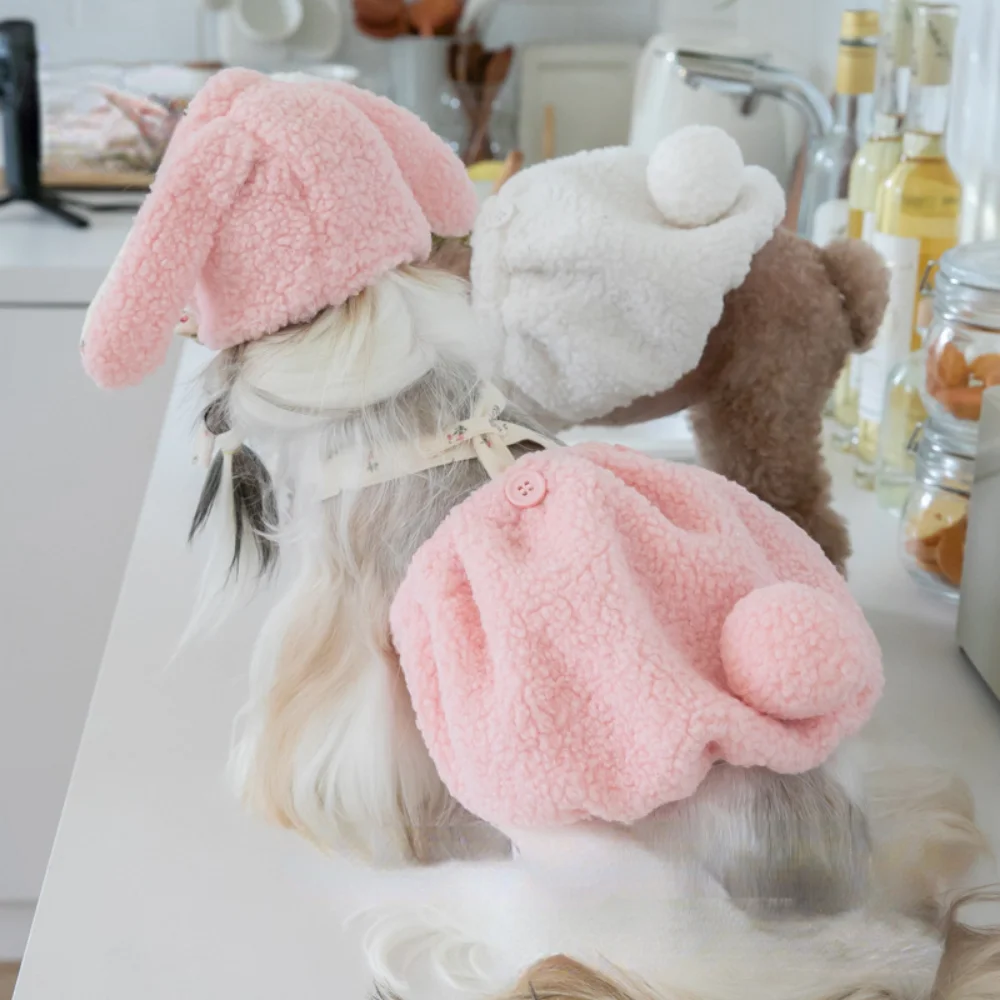 Autumn Winter Cute Rabbit Cross Dressing Pet Clothes Plush Rabbit Cross Dressing Plus Plush Shoulder Belt Skirt Cat Dog Clothes