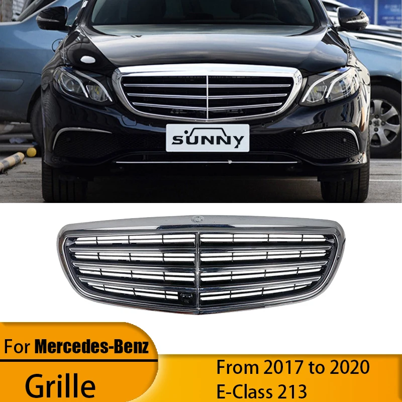 

For 17-20 Mercedes-Benz E-Class W213 Center Mesh High Profile Front Bumper Intake Grille