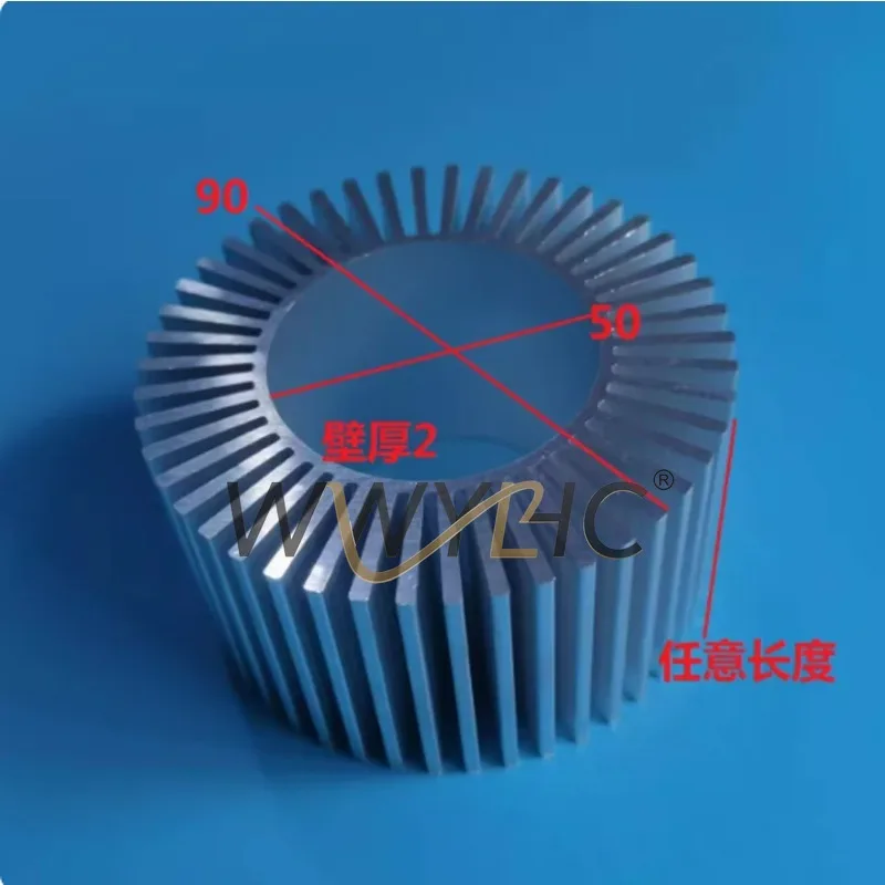 Suitable for 120mm Diameter Inner Hole 65mm Sunflower Radiator Aluminum Profile, 6063 Aluminum Alloy