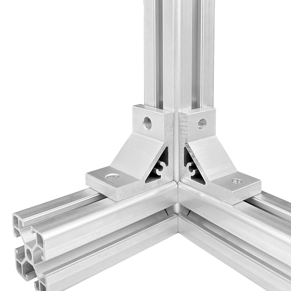 1 Sets 2020 3030-100100 Connection Joint for Aluminum Profile 90 Degree Aluminium Angle Corner Joint Bracket Single/Double Slot