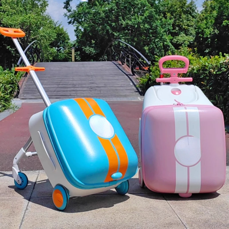 Children's Baby Trolley Case Riding Suitcase with Baby Baby Luggage 20-Inch Portable Lazy Baby Walking Car