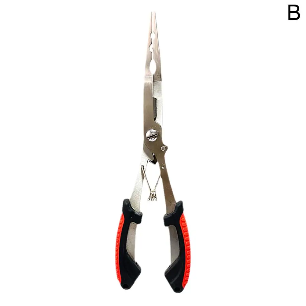Angeln Zangen Lange Nase Edelstahl Haken Remover Cut Angelschnur Angeln Gebunden Haken Multi-funktionale Angeln Zangen – Detail 11