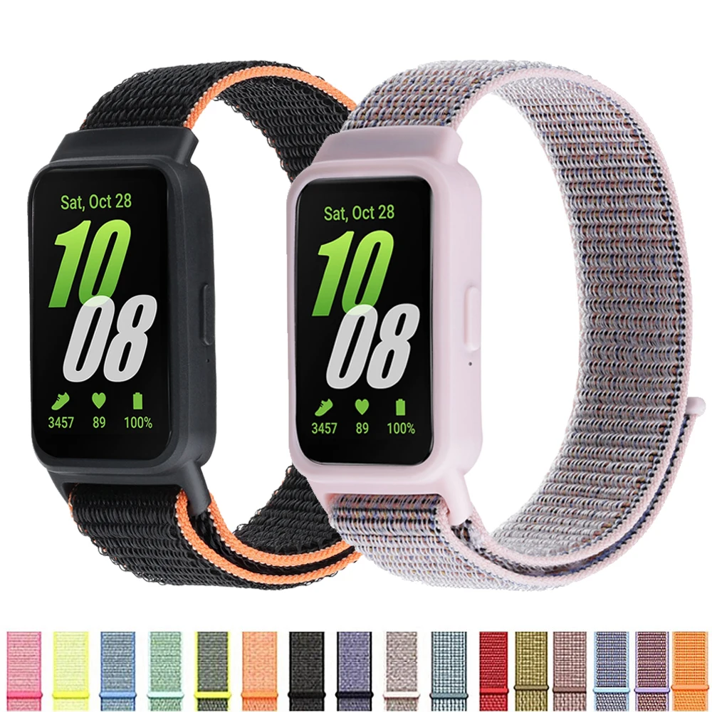 Case+Nylon Loop for Samsung Galaxy Fit 3 strap Accessories Breathable Adjustable Replacement correa bracelet galaxy fit3 band