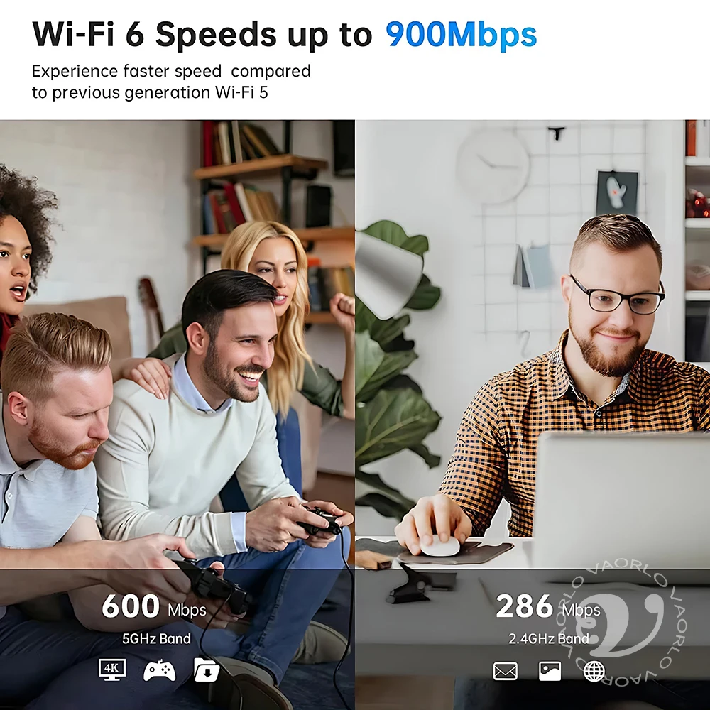 2 في 1 WIFI6 AX900 USB WiFi بطاقة الشبكة بلوتوث 5.4 محول لاسلكي ثنائي النطاق 2.4G + 5 جيجا هرتز 900Mbps استقبال دونغل ل Win10/11