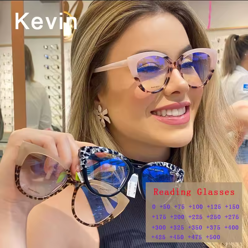 New Design Comfortable Spliced Colors Cat Eye Shape Anti Blue Light Blocking Computer Optical TR90 Frame Glasses Eyewear Products on AliExpress