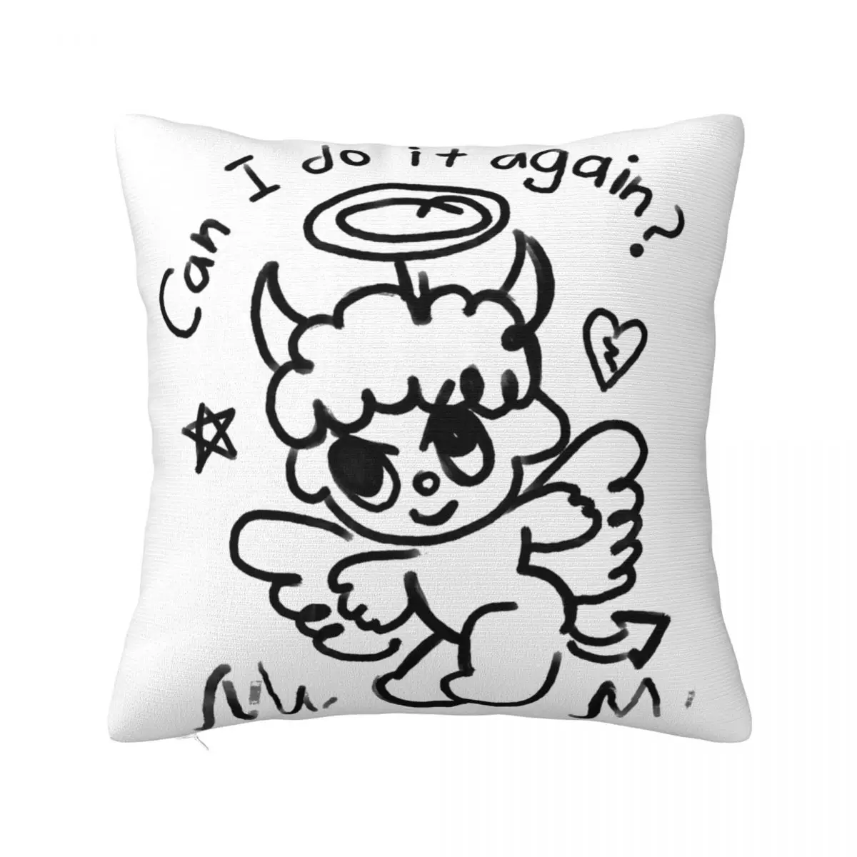 Devil Angel Karol G Album 2023 Pillowcase Printing Cushion Cover Decorations Bichota Season Pillow Case Cover Bed Multi-Size