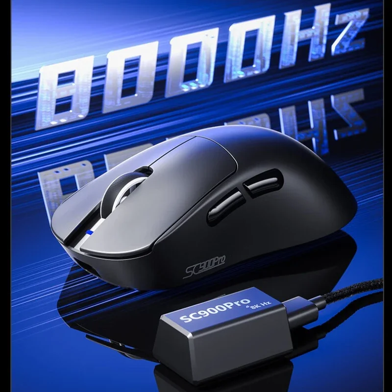 AULA SC900 Muis 2.4G Tri-Mode Dubbele 8K Retour Rate PAW3950 Lichtgewicht Oplaadbare Gaming Muis Ergonomische Kantoormuis